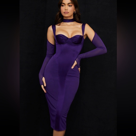 House of CB Grape Talika Midi Dress - Medium - Picture 1 of 8